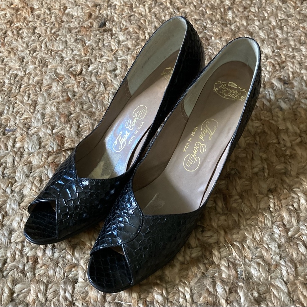 1950s Genuine Snakeskin Heels